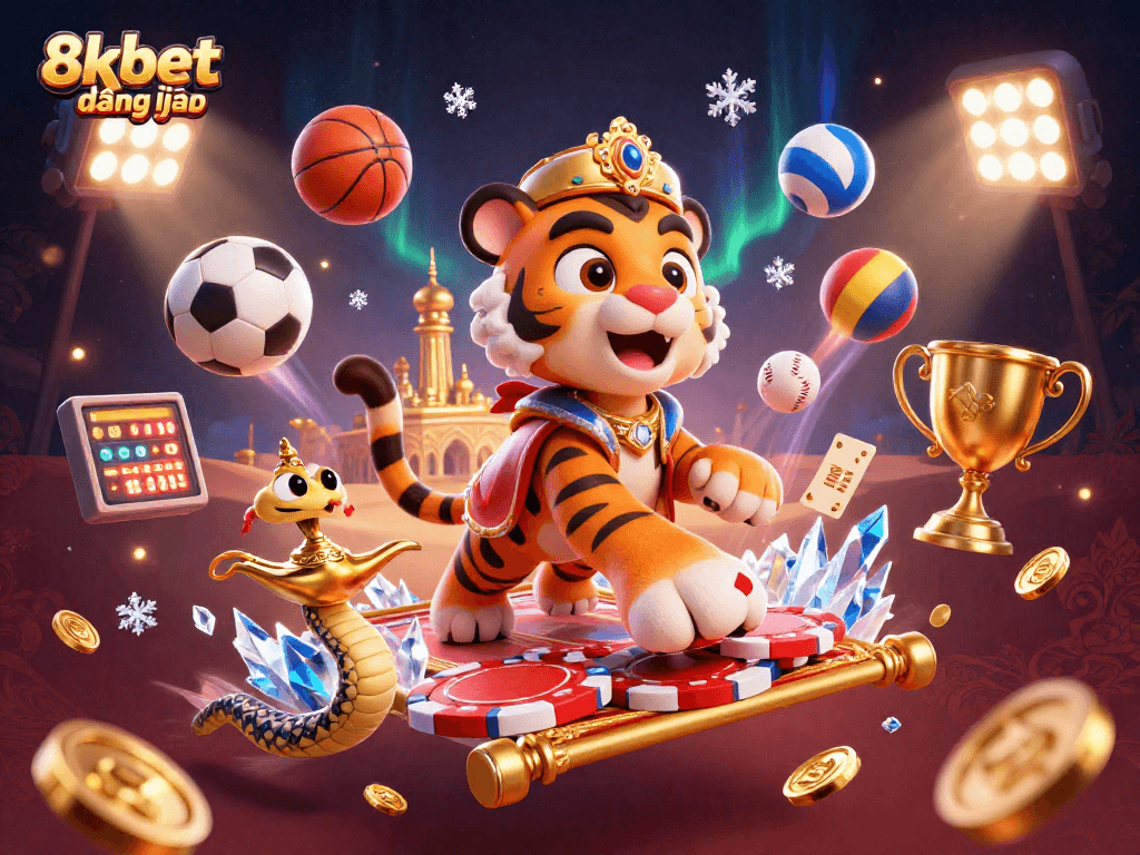 Engage in thrilling sports betting with 8xbet đăng nhập, featuring a vibrant casino scene filled with dynamic game elements.