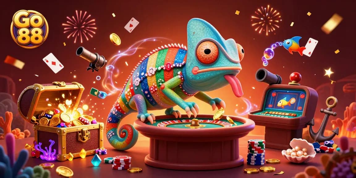 Join the fun at Go 88 casino where golden coins are won amidst vibrant gaming adventures!