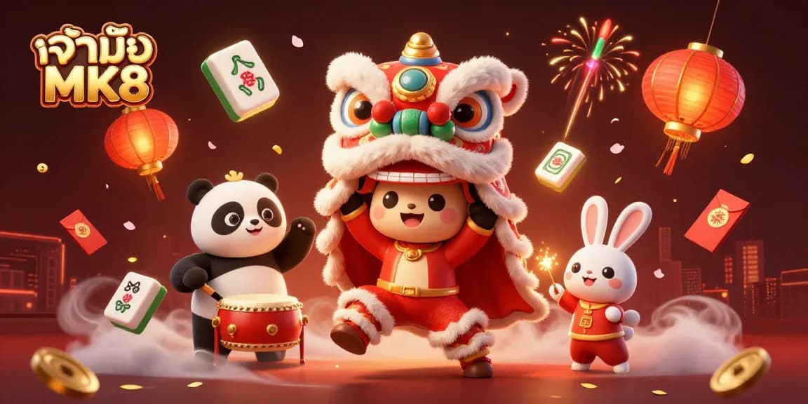 Enjoy exciting gameplay with เจ้ามือ MK8 in a vibrant, festive online casino atmosphere.