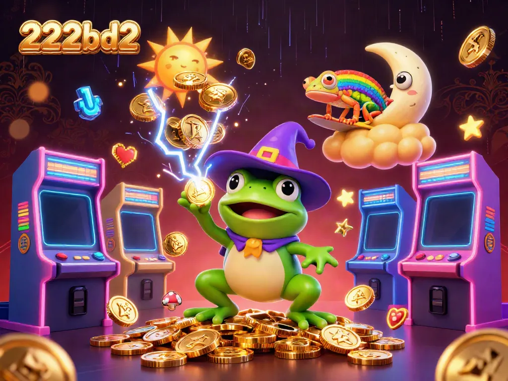 Spin the reels of fortune with 222bd2's vibrant casino adventure featuring dazzling characters.