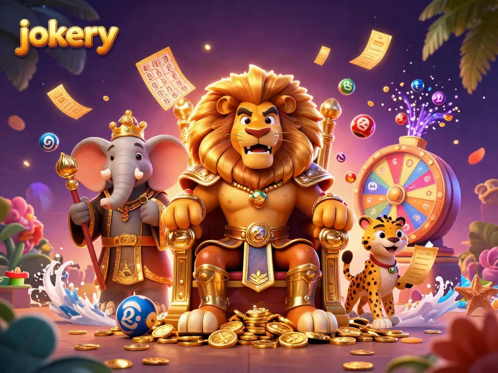 Engage in exciting gameplay at Jokery Casino, featuring vibrant animations and dynamic lottery elements.