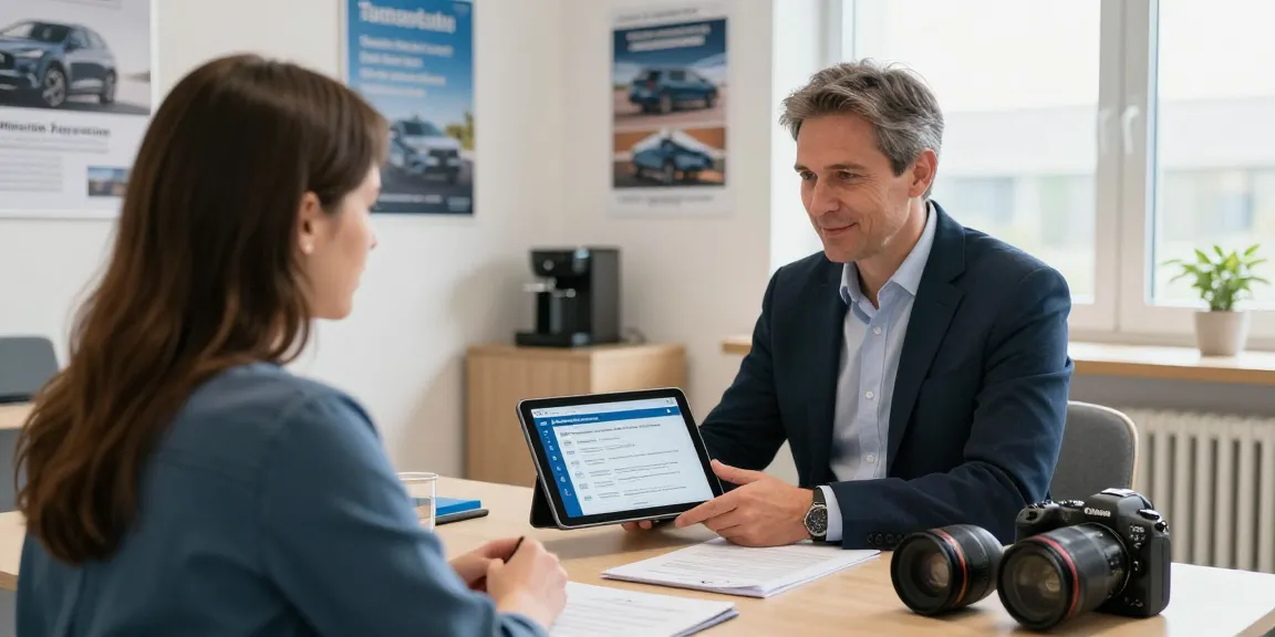 MPU Berater Hannover führt eine individuelle MPU-Beratung durch und zeigt Strategien in einem hellen Büro.