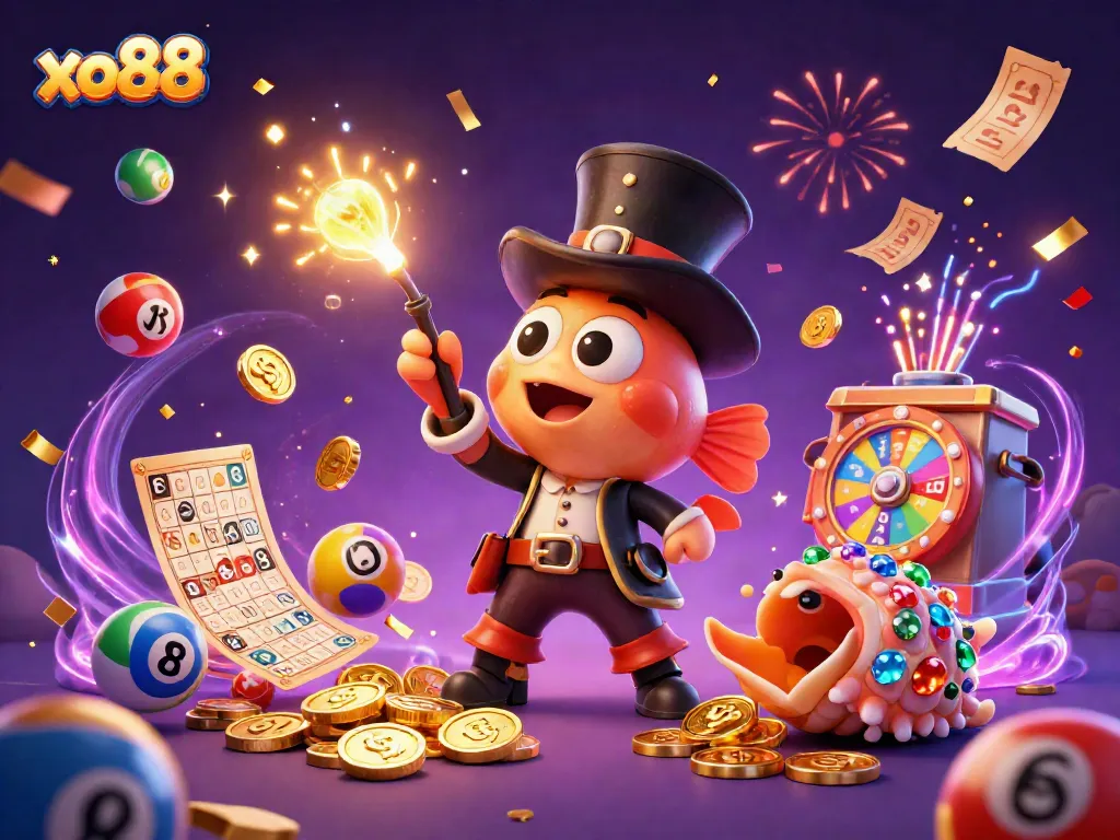 Experience the thrill of xo88 with a lively underwater casino scene, featuring charismatic characters and dynamic prizes.
