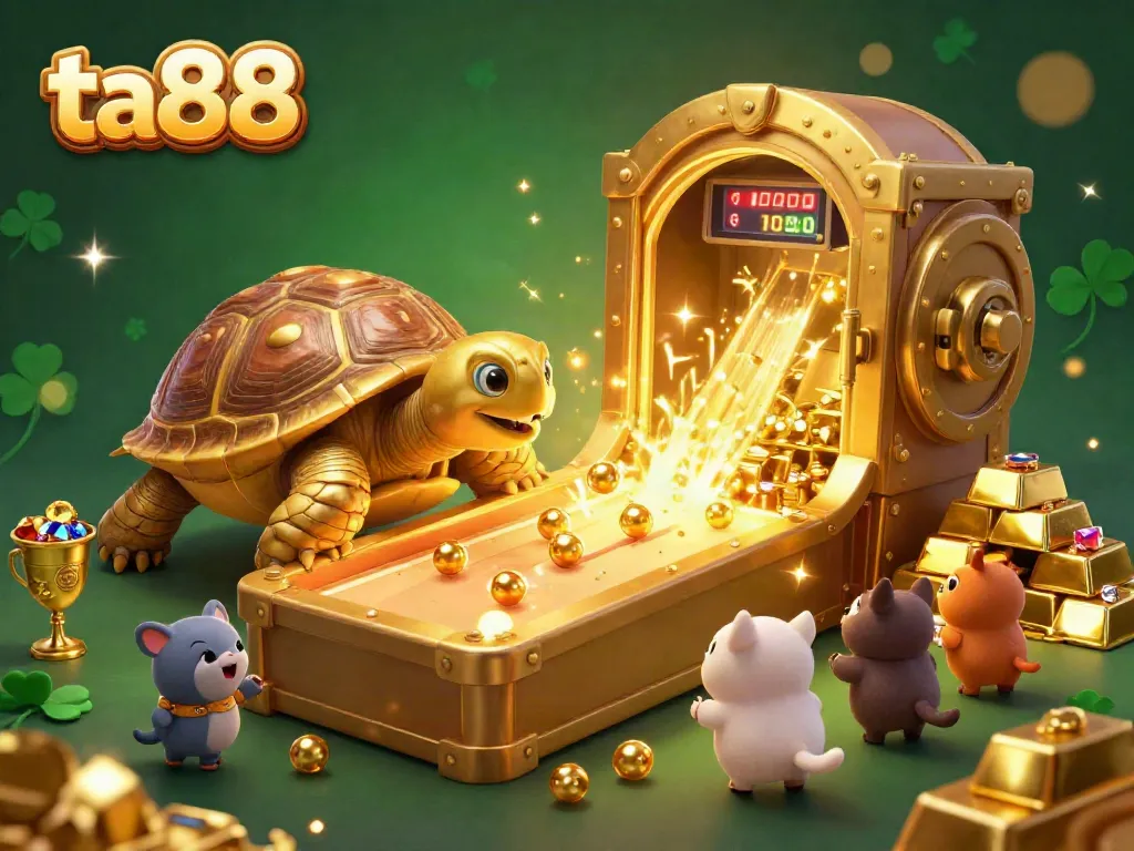 Experience exciting gameplay at ta88 with a golden tortoise pinball machine and treasure vault!