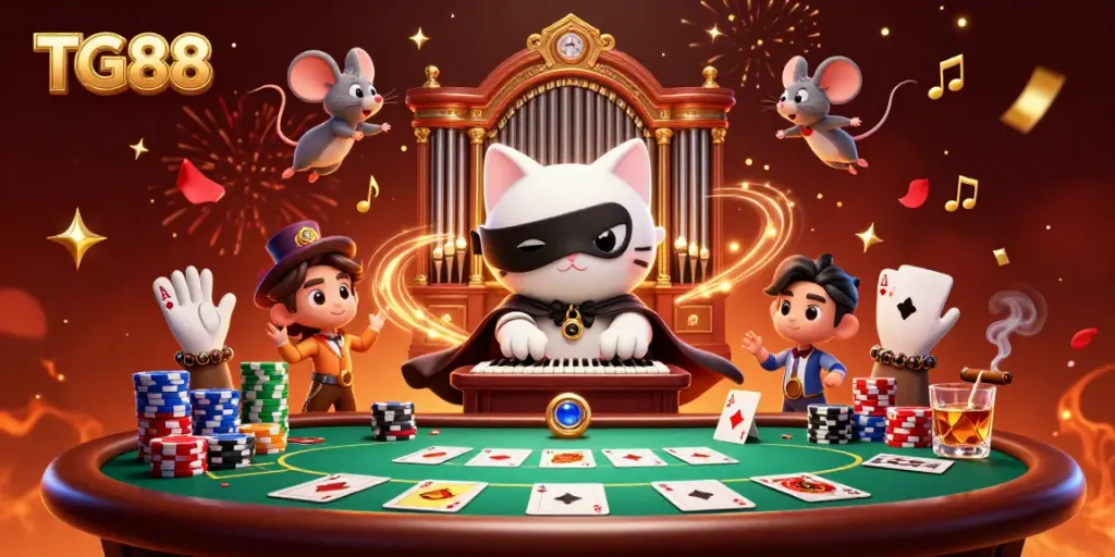 Experience thrilling games at TG88, featuring fantasy characters and rich casino elements.