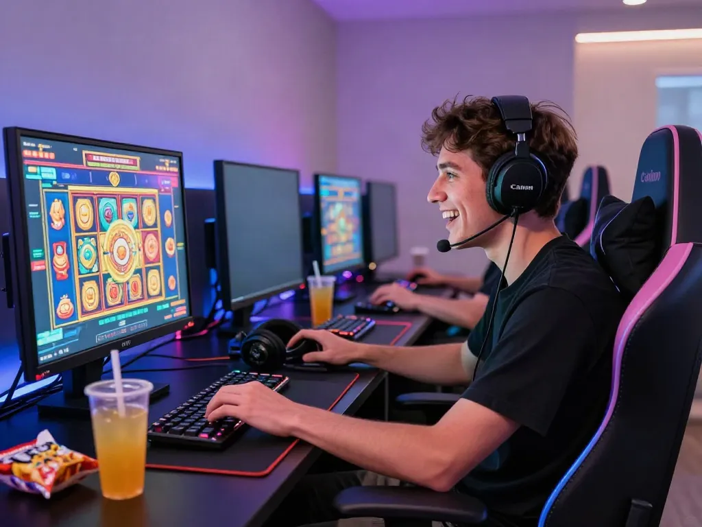 Player enjoying a high-stakes slot game at https://choinohu.vip/ with immersive graphics and exciting atmosphere.